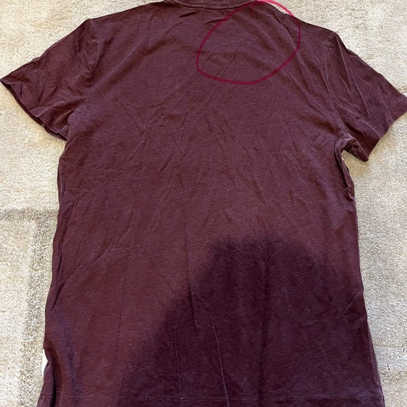 Burberry Burgundy Stripes T-Shirt - Picture 7 of 7